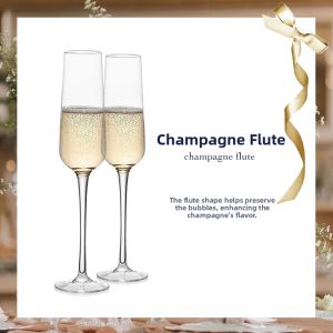 Wedding Gift Pair Crystal Champagne Flutes