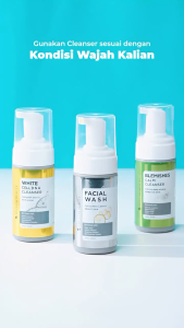 MS GLOW FACIAL WASH BRIGHTENING / BLEMISH ACNE / WHITE CELL DNA - Sabun Wajah Glowing dan Putih Membersihkan Pori Pori Sabun Pencerah Kulit Kusam Sabun Penghilang Jerawat dan Bekas Jerawat Sabun Ms Glow Beauty Sabun Penghilang Flek Hitam