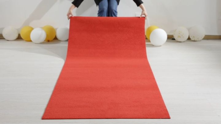 (Any size) Neoprene Red Carpet Runner Reusable Red Plastic Floor Runner ...