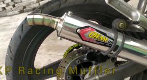 Knalpot Ninja 150 R RR SS 2 tak kolong Creampie chrome krom leher L kenalpot racing motor