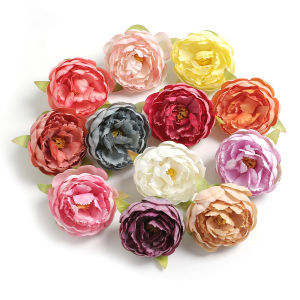 Rose Artificial Flower Heads Flower Wall Home Wedding Party Decoration Silk Faux Flowers DIY Wreath Vase Floral Bouquet Gift Decor Accessories Simulation Flowers