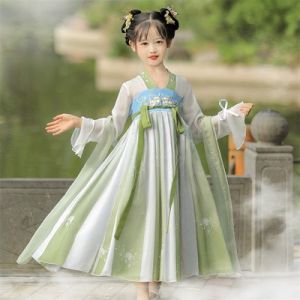 Trang Phục Cổ Trang Phục Hanfu Cho Nữ Sinh Viên Trung Quốc Cổ Điển Trang Phục Biểu Diễn Mùa Thu Đông Cho Trẻ Em 6 Tuổi