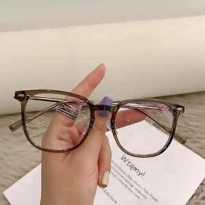 Kacamata Photochromic Anti cahaya biru Kacamata bingkai kecil Nyaman sederhana Pria wanita