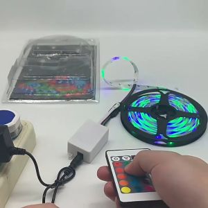 ไฟเส้น LED ไฟแต่งห้อง 5 เมตร ตัดไม่ได้ ไฟเส้นเปลี่ยนสีได้ LED Strip Light รีโมท 24 ปุ่ม ความร้อนต่ำ อายุการใช้งานยาวนาน