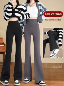 High Waist Yoga Bell Bottom Pants Womens Spring Autumn 2025 New Elastic Slimming Leggings Long Micro Flared Shark Pants