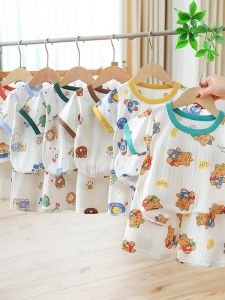 Cotton Breathable Childrens Sleepwear Set