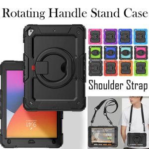 For Samsung Galaxy Tab S7 S8 S9 S7+ S8+ S9+ FE Plus 5G 11.0" 12.4" SM-T875 X700 X710 X510 T970 T730 X800 X810 X610 Kids Tablet Case Cover Heavy Duty Rugged Hard Stand Shockproof Protect Rotating Armor With Straps