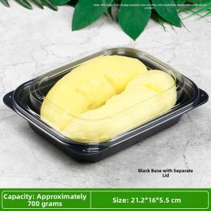 Disposable Food-grade Reinforced Black Plastic Rectangular Fruit Box