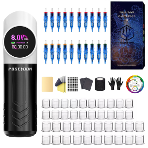 Bộ Dụng Cụ Xăm Hình Panda Poseidon Với Nguồn Điện Không Dây - Bộ Máy Xăm Thẩm Mỹ Vĩnh Viễn Chuyên Nghiệp