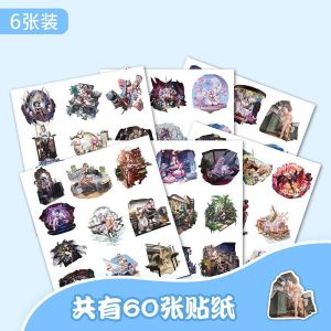 Cartoon Stickers 180 Pieces Decorative Decals for Bullet Journals Anime Game Character Skins Crossword Line Sketchbook