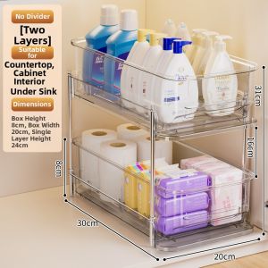 ASCOR | Under Sink Storage Rack Sliding Bathroom Cabinet