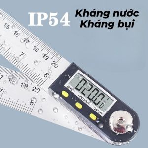 Thước đo góc điện tử 360 độ bằng thép không gỉ 200/300mm tặng 1 pin