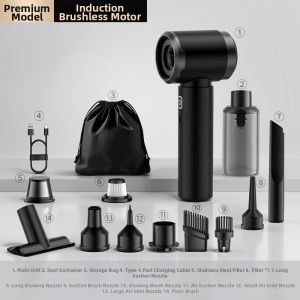 HELLOLEIBOO | Compact Car And Home Use Powerful Wireless Handheld Vacuum Cleaner