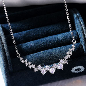 Huitan Gorgeous Bridal Wedding Necklace Brilliant Cubic Zirconia Delicate Female Necklaces for Party High Quality Trendy Jewelry