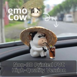 TANGJIXIONG | Cute Ugly Cow Figurine Car Interior Ornament