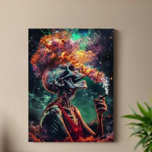 VIKAMA Ảo Giác Bầu Trời Đầy Sao Khói Xương Khung Nghệ Thuật Tấm Thảm Bohemian Treo Tường Trang Trí Nhà Cho Phòng Ngủ Phòng Khách Ký Túc Xá