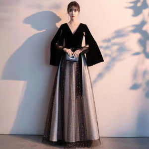 Evening Dress for Women Banquet Prom Shiny Gown Host Long Female Elegant Dresses