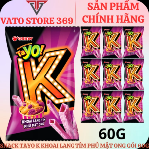 Bánh snack TAYO K khoai lang tím phủ mật ong gói 60g