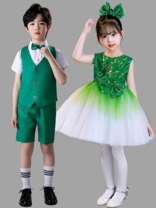 Children's Performance Outfits: Puffy Skirt Dance Clothes for Boys & Girls Primary School Students Six One Children's Day Performance Dresses