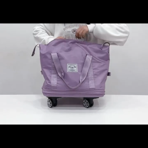waesa 【COD】Travel bag large capacity business trip storage bag waterproof dry wet separation luggage bag with swivel wheels