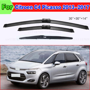 Wiper For Citroen C4 Picasso 2 2013 2014 2015 2016 2017 Windshield Windscreen 30"30"14" Blades Set Silent upgrade version