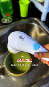 GM Bear Sikat Pembersih Elektrik 5in1 2091 - Handheld Cleaning Brush Sikat Wastafel Dapur Multifungsi 360°