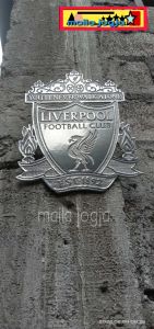 hiasan dinding logo liverpool club bola partai instansi bisa custom bahan aluminium cor