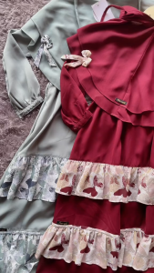 Terbaru Ethica Kagumi Kids 141 Gamis Anak Red Pear Milky Green Monalisa Kerudung Set Elfa 287 289