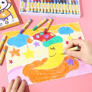 Bộ 12 Bút Sáp Màu Cho Bé Hộp sáp màu Paster 12 cây cao cấp hình gấu cute đáng yêu cho bé