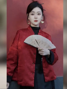 Double-Sided Double-Wear Chinese Style Stand Collar Jacket Loose Elegant Versatile New Floral Embroidery Top Womens Spring Autumn New Arrival