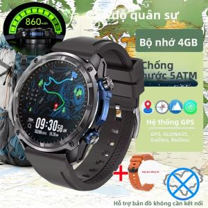Đồng Hồ Thông Minh Quân Sự 2025 Với Bản Đồ Ngoại Tuyến Pin 1000mAh Định Vị GPS Bộ Nhớ 4GB Máy Nghe Nhạc MP3/MP4 Thiết Bị Theo Dõi Thể Thao Bơi Lội Dành Cho Nam