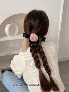 Handmade Rose Flower Butterfly Knot Edge Clip Duckbill Hair Clip Hair Accessories Korean Style Fashionable Hair Decorations