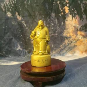 Wealthy Boss Decorative Figurine Prosperity Office Desktop Ornament Chinese Style Copper Handmade Craft for Colleagues Gifts