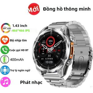 Đồng Hồ Thông Minh AMOLED HD300 1.43 Inch Dành Cho Nam Thể Thao Ngoài Trời GPS La Bàn Theo Dõi Nhịp Tim Chống Nước 3ATM Gọi Bluetooth Thời Lượng Pin 7 Ngày