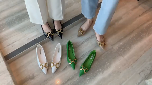 (ขายดีที่สุด) รองเท้าบัลเล่ต์หนังแท้สำหรับผู้หญิงสบายไม่ปวดเท้า / หนังแท้สำหรับผู้หญิงรองเท้า / ผู้หญิงแบนรองเท้า / ผู้หญิงแฟชั่นเกาหลีรองเท้าผู้หญิง / รองเท้าสตรีลื่น / ผู้หญิงนุ่มแต่เพียงผู้เดียวรองเท้า / ผู้หญิงกระดุมรองเท้า Lefu / ผู้หญิงร้อน