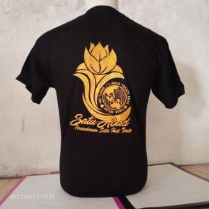 Kaos Silat IPSI Bordir Teratai Emas Lengan pendek Bahan Katun