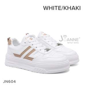 JOANNE Casual Leather Sport Sneakers Shoes Wanita #JN604