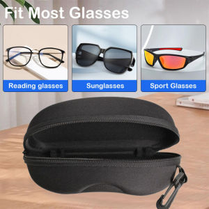 1/2Pcs Zipper Hard Shell Sunglasses Cases Portable Presbyopic Glasses Travel Eyeglasses Cases Eva with Plastic Hook for Men