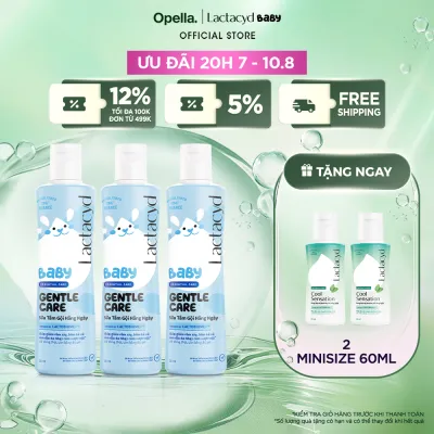 Bộ 3 chai Sữa Tắm Gội Trẻ Em Lactacyd Baby Gentle Care Bảo Vệ Dịu Nhẹ Cho Làn Da Nhạy Cảm 250ml/chai