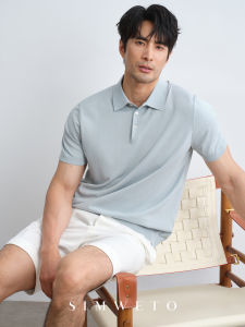 SIMWETO | Sericin Silk High Count Business Polo Shirt T-Shirt