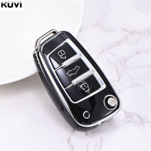 Soft TPU Car Flip Key Case Cover Holder For Audi A1 A3 A6 A6L Q2 Q3 Q7 TTS R8 S6 RS3 Key Protection Shell Fob Accessories