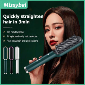 New negative ion straightener curling iron styling comb two-piece straight hair straightener and curling iron portable electric straightener heating comb heating anti scalding curling iron