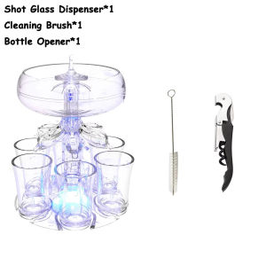 Adjustable Shot Glass Dispenser And Stand Can Hold 6 Wine Glasses Suitable For Party Use Made Of Food-Grade Plexiglass