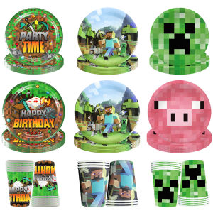 Hasbro | Kids Birthday Decoration Disposable Tableware Game Theme Cups Plates Balloons Baby Shower Birthday Party Supplies Gift Toy