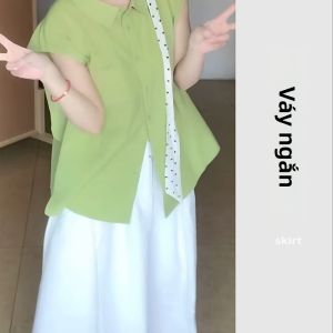 YUEZHONGWEI | Bộ Đồ 2 Mảnh Phong Cách Hàn Quốc Trẻ Trung