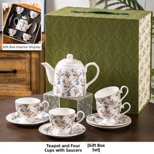 YYBAIO | Aesthetic Afternoon Tea Cup Set with Teapot and Saucers