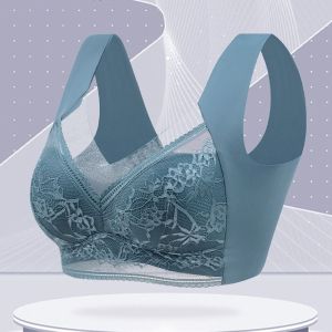 FRANCHISE bra tops for women plus size bra women L-5XL Lace Womens Underwear Lace Printed Plus Size Summer Bra Breathable Comfortable Floral Printed Underwear Ladies