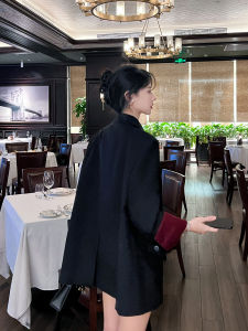 Elegant Casual Loose Womens Suit Jacket Spring Autumn New Korean Version Color Block Design Polyester Blend Long Sleeve