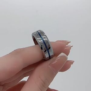 FEDD - Obsidian Signet Silver Ring Cincin Pria Tungsten Steel Fashion Hype Anti Karat