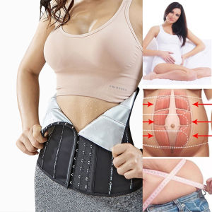 Women Waist Cinchers Back Support Sweat Crazier Slimming Body Shaper Silver Ion Material Belt-Sport Girdle Belt For Weight Loss